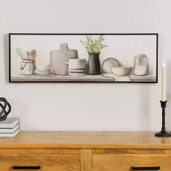Kirklands Home Kitchen Counter Framed Canvas Art Print New