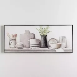 Kirklands Home Kitchen Counter Framed Canvas Art Print New