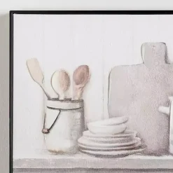 Kirklands Home Kitchen Counter Framed Canvas Art Print New