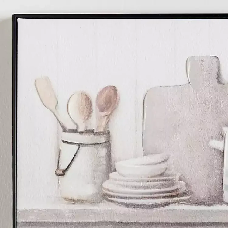 Kirklands Home Kitchen Counter Framed Canvas Art Print New