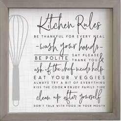 Kirklands Home Kitchen Rules Framed Wall Plaque Best