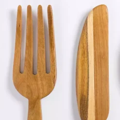 Kirklands Home Kitchen Utensil Wooden Wall Plaques, Set of 3 Hot