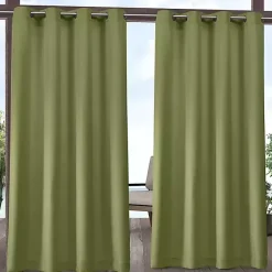 Kirklands Home Kiwi Cabana Curtain Panel Set, 84 in. Green Clearance