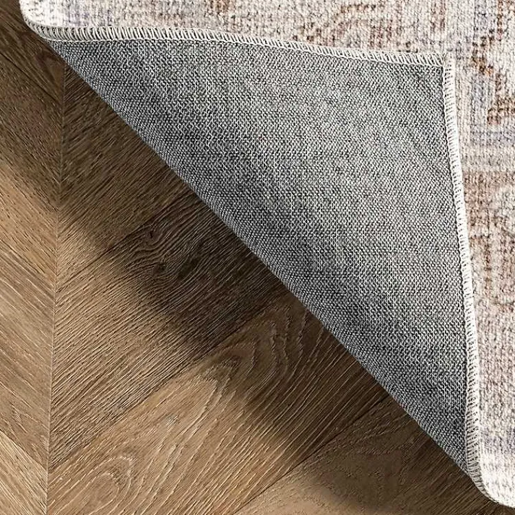 Kirklands Home Krystin Distressed Washable Area Rug, 5x8 Gray Clearance