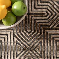 Kirklands Home Kylie Gray Modern Abstract Outdoor Rug, 8x10 Outlet