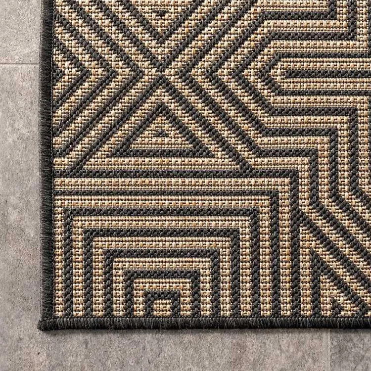 Kirklands Home Kylie Gray Modern Abstract Outdoor Rug, 8x10 Outlet