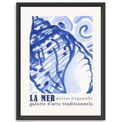 Kirklands Home La Mer Poster I Framed Canvas Art Print Hot