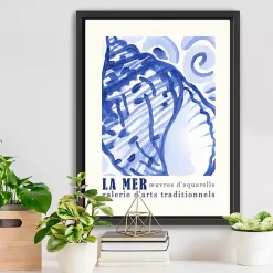 Kirklands Home La Mer Poster I Framed Canvas Art Print Hot
