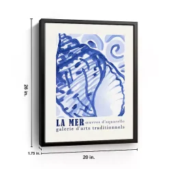 Kirklands Home La Mer Poster I Framed Canvas Art Print Hot
