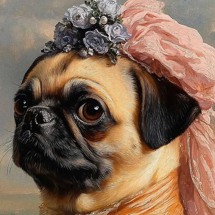 Kirklands Home Lady Petunia Pugington Framed Art Print Multi Online