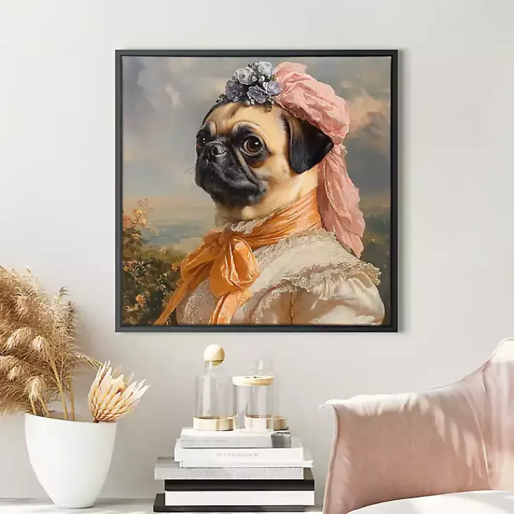 Kirklands Home Lady Petunia Pugington Framed Art Print Multi Online