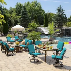 Kirklands Home Lake Texture Outdoor Deep Seat Cushions Blue Online