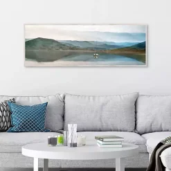Kirklands Home Lake Harmony Framed Canvas Art Print Multi New