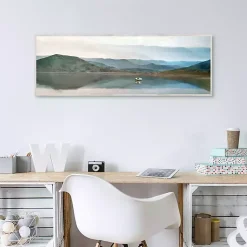 Kirklands Home Lake Harmony Framed Canvas Art Print Multi New