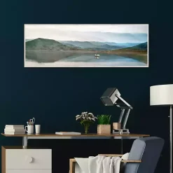 Kirklands Home Lake Harmony Framed Canvas Art Print Multi New