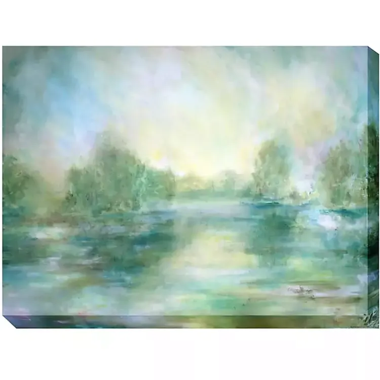 Kirklands Home Lake View Outdoor Canvas Art Print New