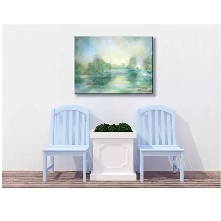 Kirklands Home Lake View Outdoor Canvas Art Print New