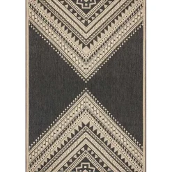 Kirklands Home Landy Dark Gray Aztec Outdoor Rug, 8x10 Online
