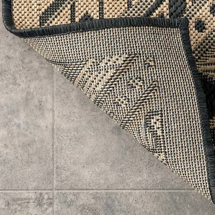 Kirklands Home Landy Dark Gray Aztec Outdoor Rug, 8x10 Online