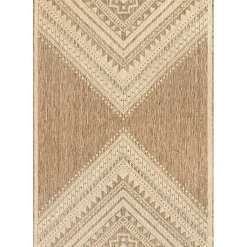 Kirklands Home Landy Aztec Outdoor Rug, 5x8 Tan Sale