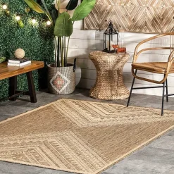 Kirklands Home Landy Aztec Outdoor Rug, 8x10 Tan Sale