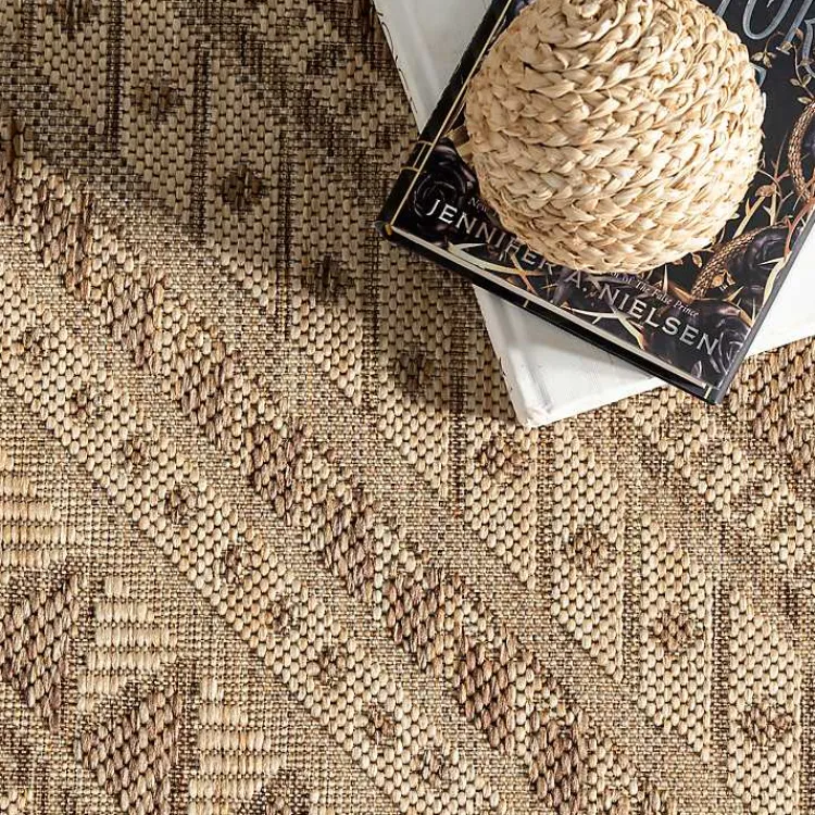 Kirklands Home Landy Aztec Outdoor Rug, 8x10 Tan Sale