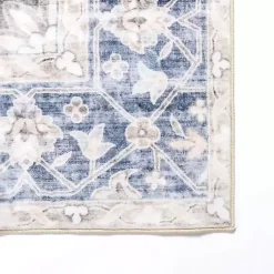 Kirklands Home Lara Blue Medallion Washable Area Rug, 5x8 Best