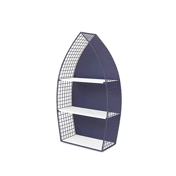 Kirklands Home Large Navy and White Rowboat Bookshelf, 30 in. Sale