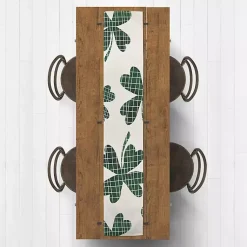 St Patricks Day Decorations>Kirklands Home Large Plaid Clover Table Runner, 72 in.