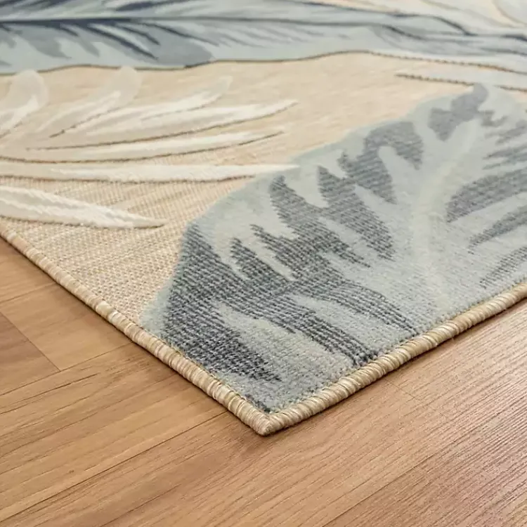 Kirklands Home Large Print Tropical Leaf Outdoor Area Rug, 5x7 Hot