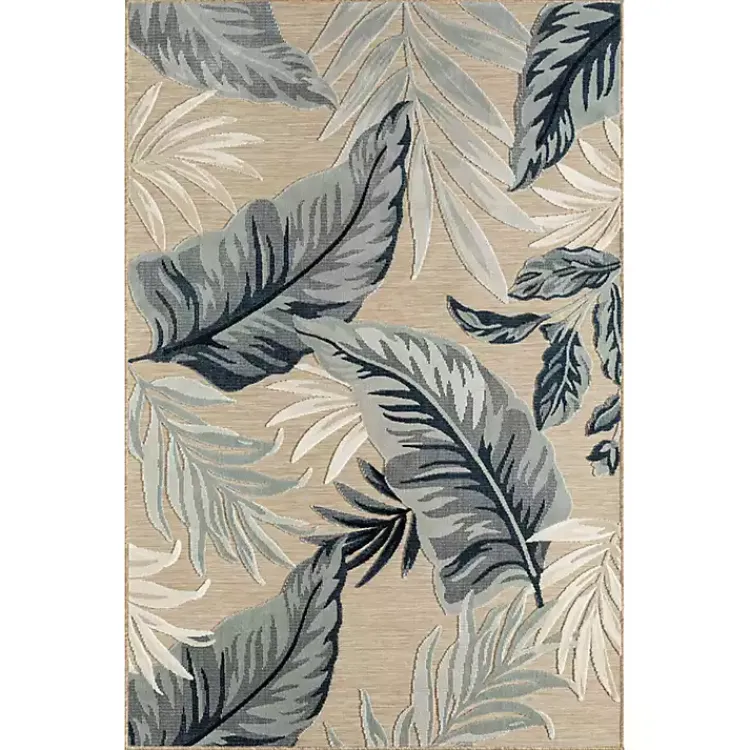 Kirklands Home Large Print Tropical Leaf Outdoor Area Rug, 7x9 Online