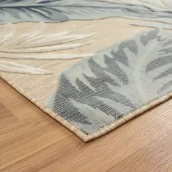 Kirklands Home Large Print Tropical Leaf Outdoor Area Rug, 7x9 Online