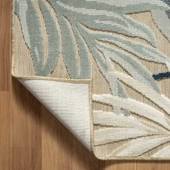 Kirklands Home Large Print Tropical Leaf Outdoor Area Rug, 7x9 Online