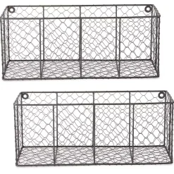 Kirklands Home Large Wall Hanging Chicken Wire Baskets, Set of 2 Best