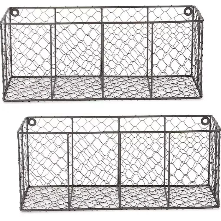 Kirklands Home Large Wall Hanging Chicken Wire Baskets, Set of 2 Best