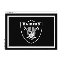 Kirklands Home Las Vegas Raiders Area Rug, 4x6 Blue Hot