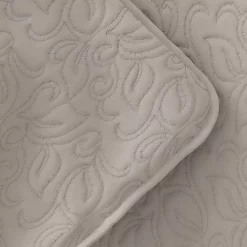 Kirklands Home Latte Floral Stitch 3-pc. King Quilt Set Tan Best