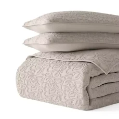 Kirklands Home Latte Floral Stitch 2-pc. Twin Quilt Set Tan Sale