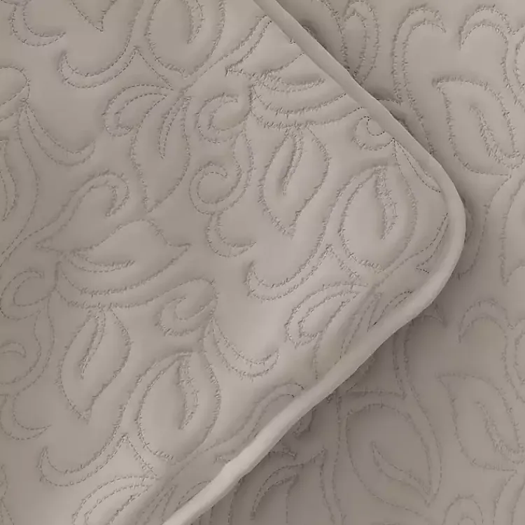 Kirklands Home Latte Floral Stitch 2-pc. Twin Quilt Set Tan Sale