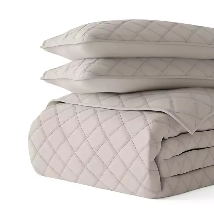 Kirklands Home Latte Stitched Diamond 2-pc. Twin Quilt Set Tan Discount