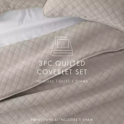 Kirklands Home Latte Stitched Diamond 2-pc. Twin Quilt Set Tan Discount