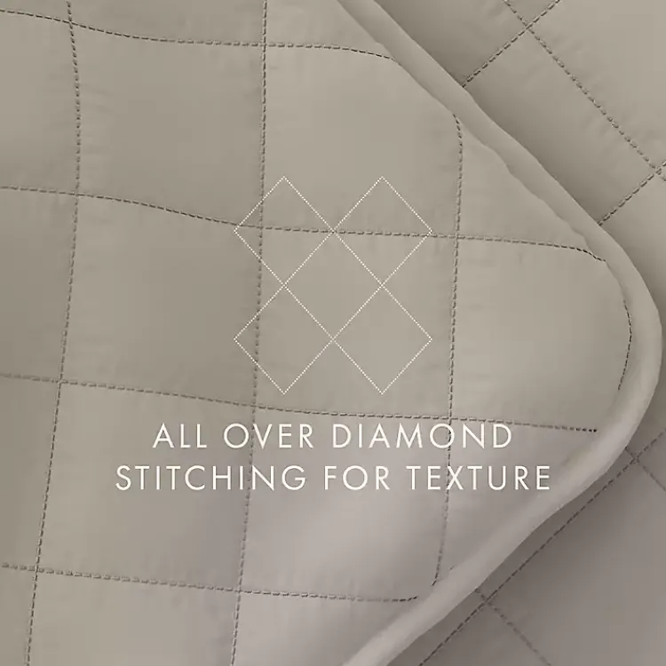 Kirklands Home Latte Stitched Diamond 2-pc. Twin Quilt Set Tan Discount