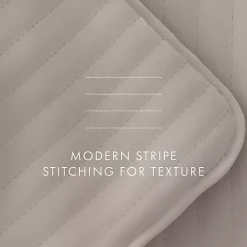 Kirklands Home Latte Stitched Stripes 2-pc. Twin Quilt Set Gray Discount
