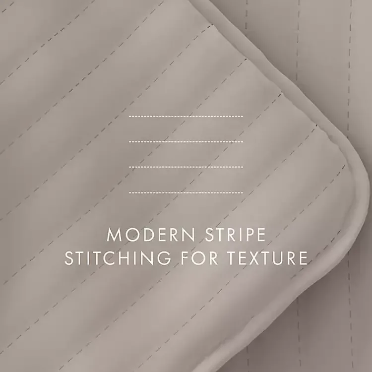 Kirklands Home Latte Stitched Stripes 2-pc. Twin Quilt Set Gray Discount