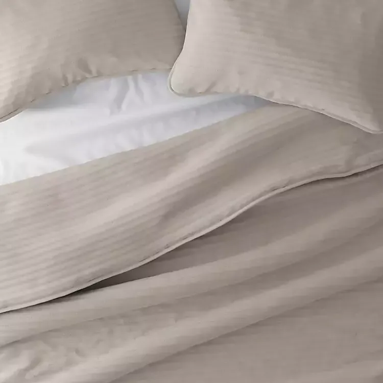 Kirklands Home Latte Stitched Stripes 3-pc. King Quilt Set Tan Hot