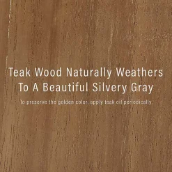Kirklands Home Lattice Teakwood Slatted Outdoor Bench Tan Best