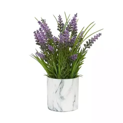 Arrangements & Greenery>Kirklands Home Lavender Arrangement in Marbled Ceramic Planter