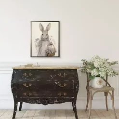 Easter Decorations>Kirklands Home Lavender Easter Bunny Framed Art Print