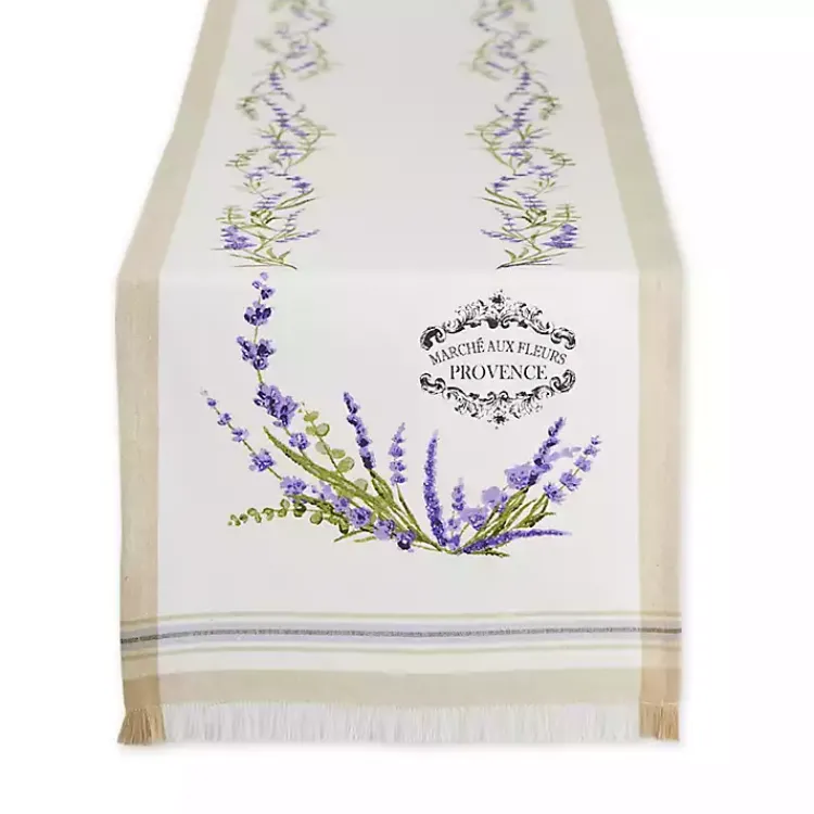 Kirklands Home Lavender Garland Cotton Table Runner Hot