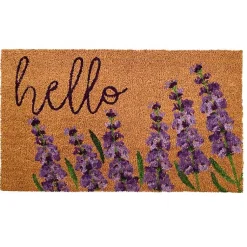 Kirklands Home Lavender Hello Doormat Outlet